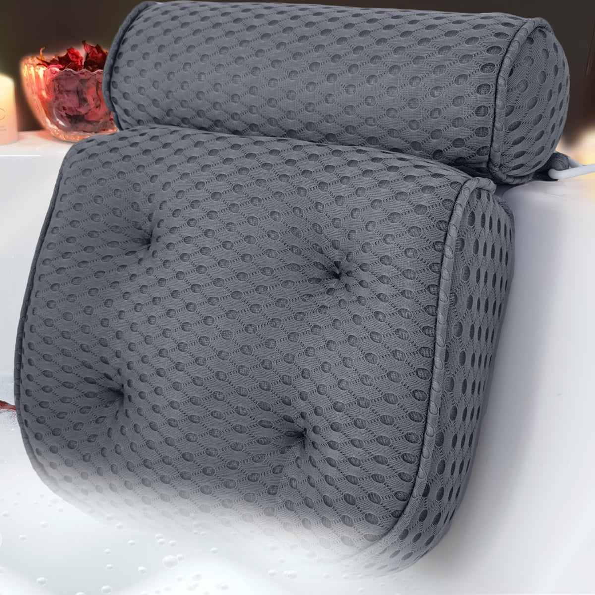 AEROiVi neck support for a comfortable tub experience and spa like relaxation