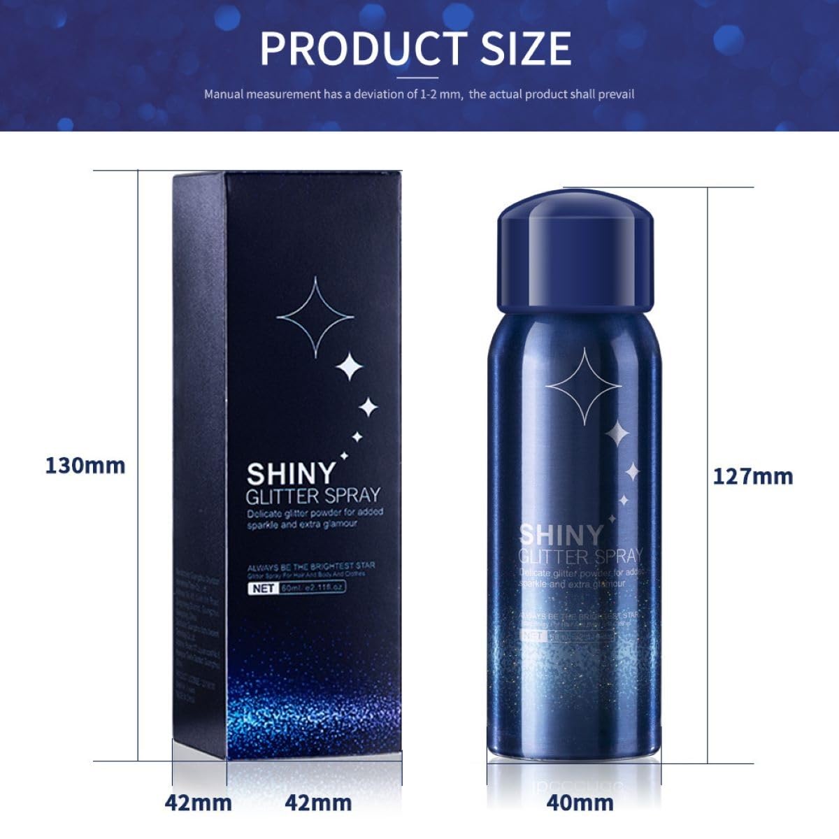 Spray de Brillos para Cuerpo: aplicación suave a distancia para un brillo controlable.
