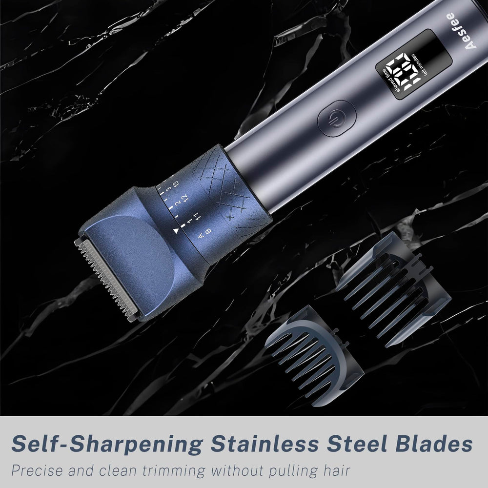Aesfee IPX7 waterproof design enables wet or dry grooming