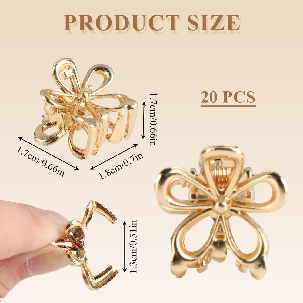 Aesnoun gold metal claw clip provides secure nonslip grip for all-day wear.