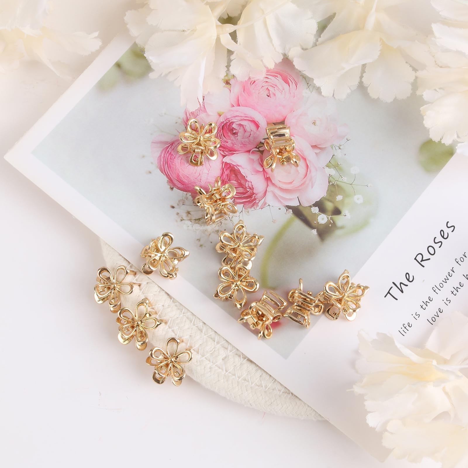 Aesnoun regalo flor dorada para regalo