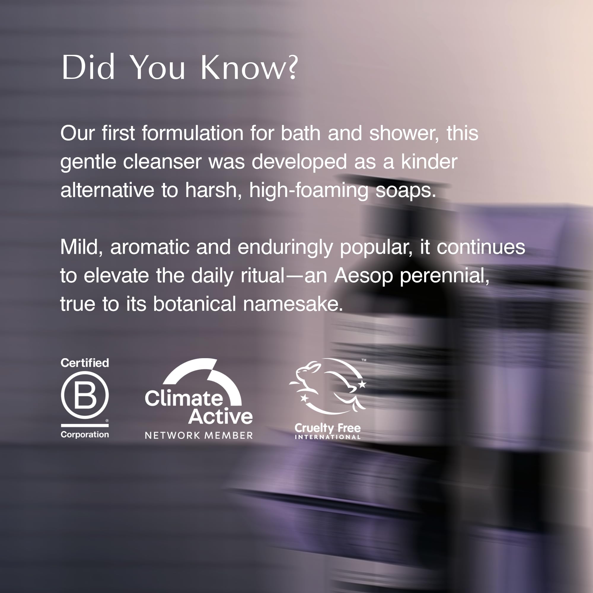 Aesop Eleos cruelty-free and paraben-free cleansing option