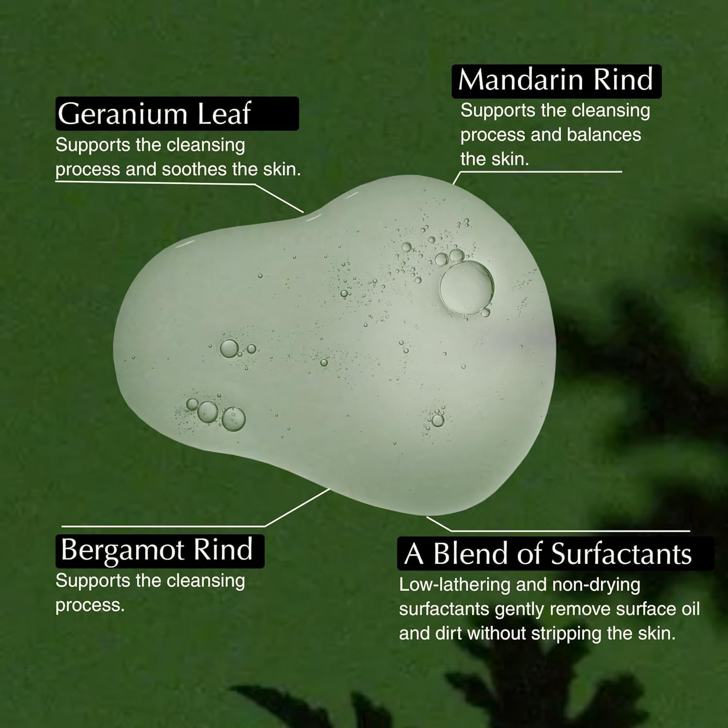 Aesop Geranium Leaf Body Cleanser refill gel-lather provides smooth foam for a thorough wash