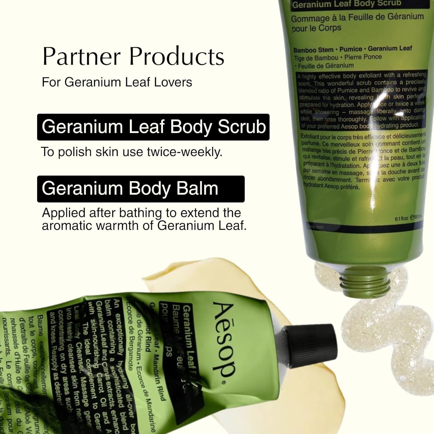 Aesop Geranium Leaf Body Cleanser refill recyclable bottle demonstrates sustainability