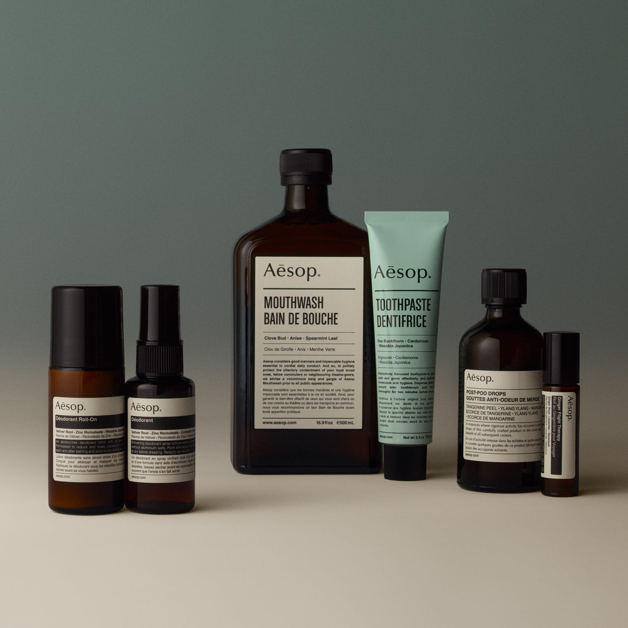 Roll-on application underarm with Aesop Herbal Deodorant Roll-On for quick daily use.