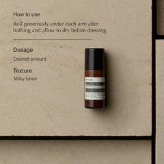 Close-up of sage leaf detail in Aesop Herbal Deodorant Roll-On showing natural ingredients.