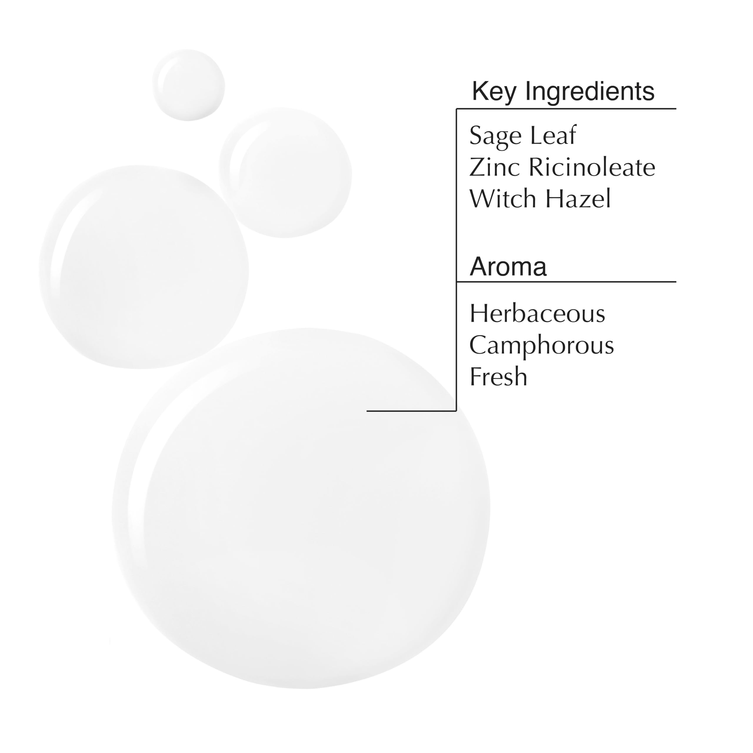 Zinc ricinoleate action in Aesop Herbal Deodorant Roll-On for odor reduction.