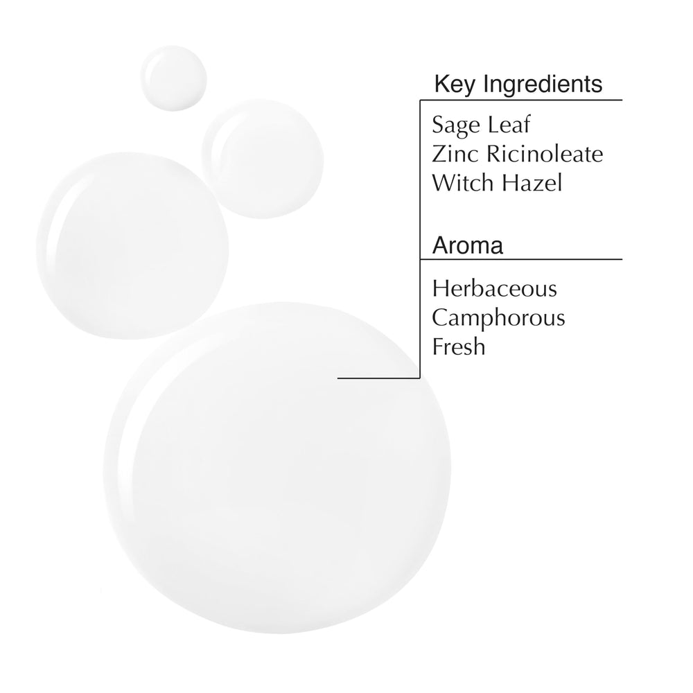 Zinc ricinoleate action in Aesop Herbal Deodorant Roll-On for odor reduction.