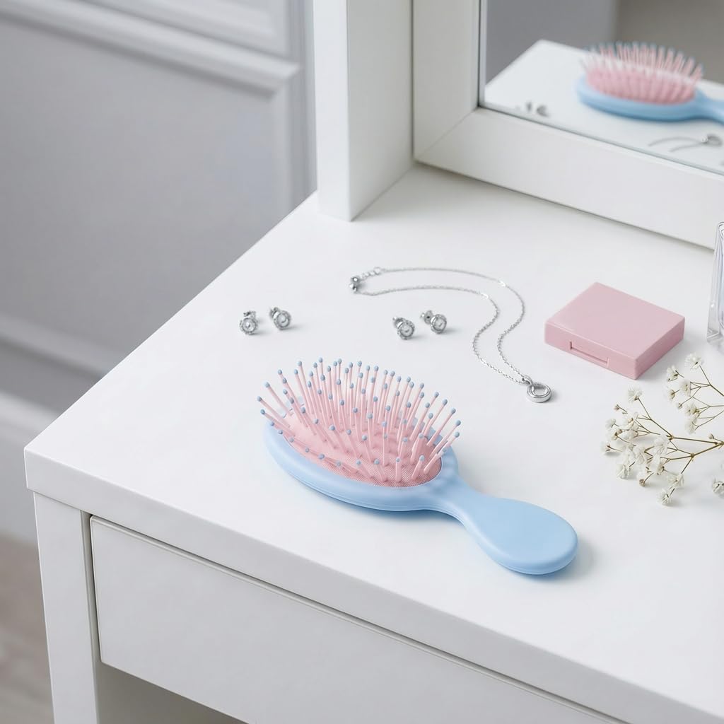AESPAKO quick-drying brush lifts roots to speed up air drying.