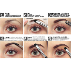 Aesthetica Brow Contour Kit brush and spoolie included for effortless blending and grooming