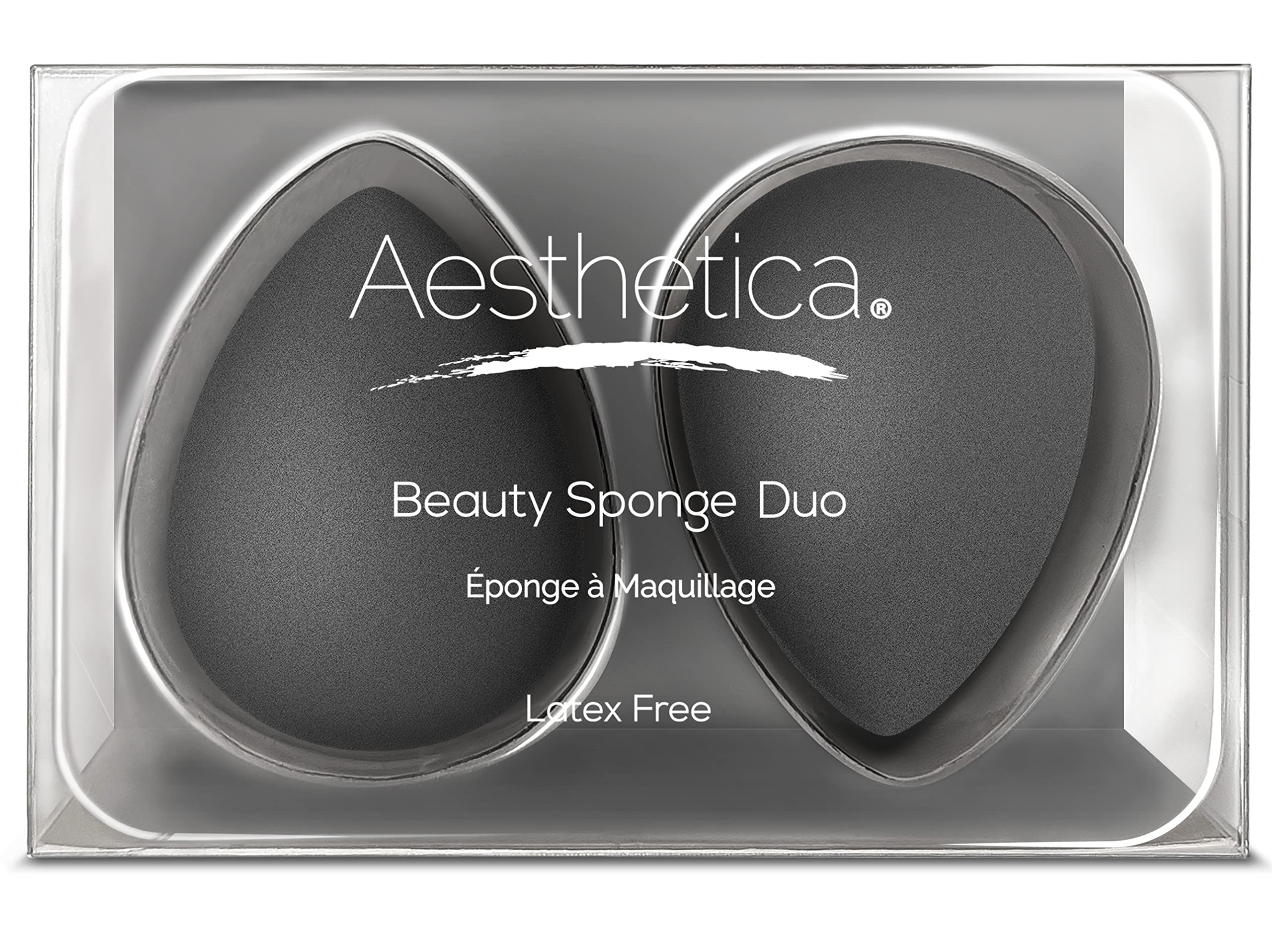 Aesthetica Cosmetics Beauty Sponge Blender 2-pack for versatile makeup application and flawless finish