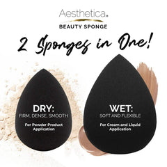 Aesthetica Cosmetics beauty sponge edge-less design for seamless coverage