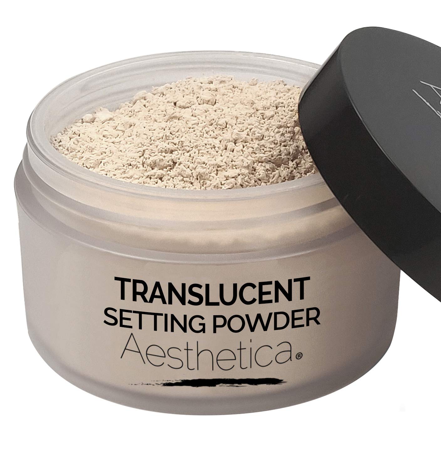 Aesthetica polvo translúcido compacto con puf para retoques discretos