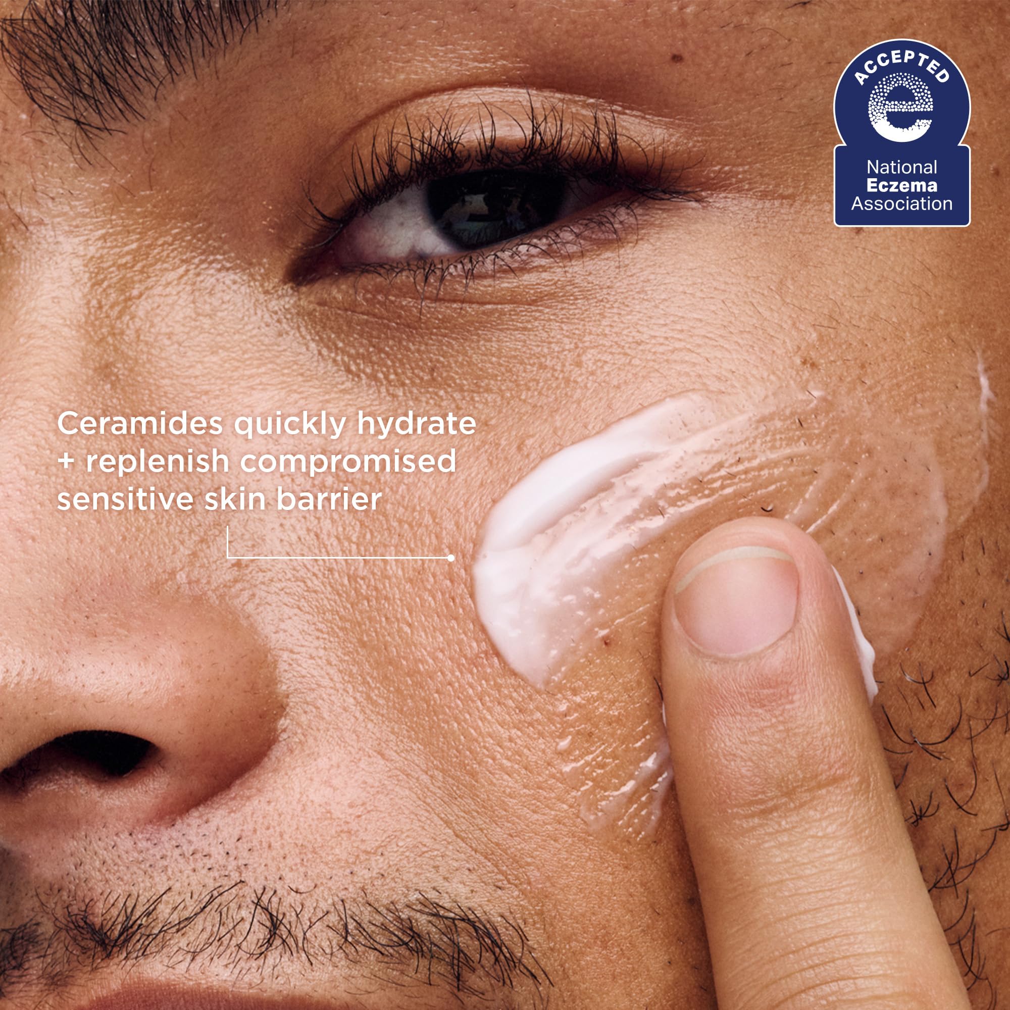 AESTURA ATOBARRIER365 ceramide-rich swatch shows quick moisture on skin.