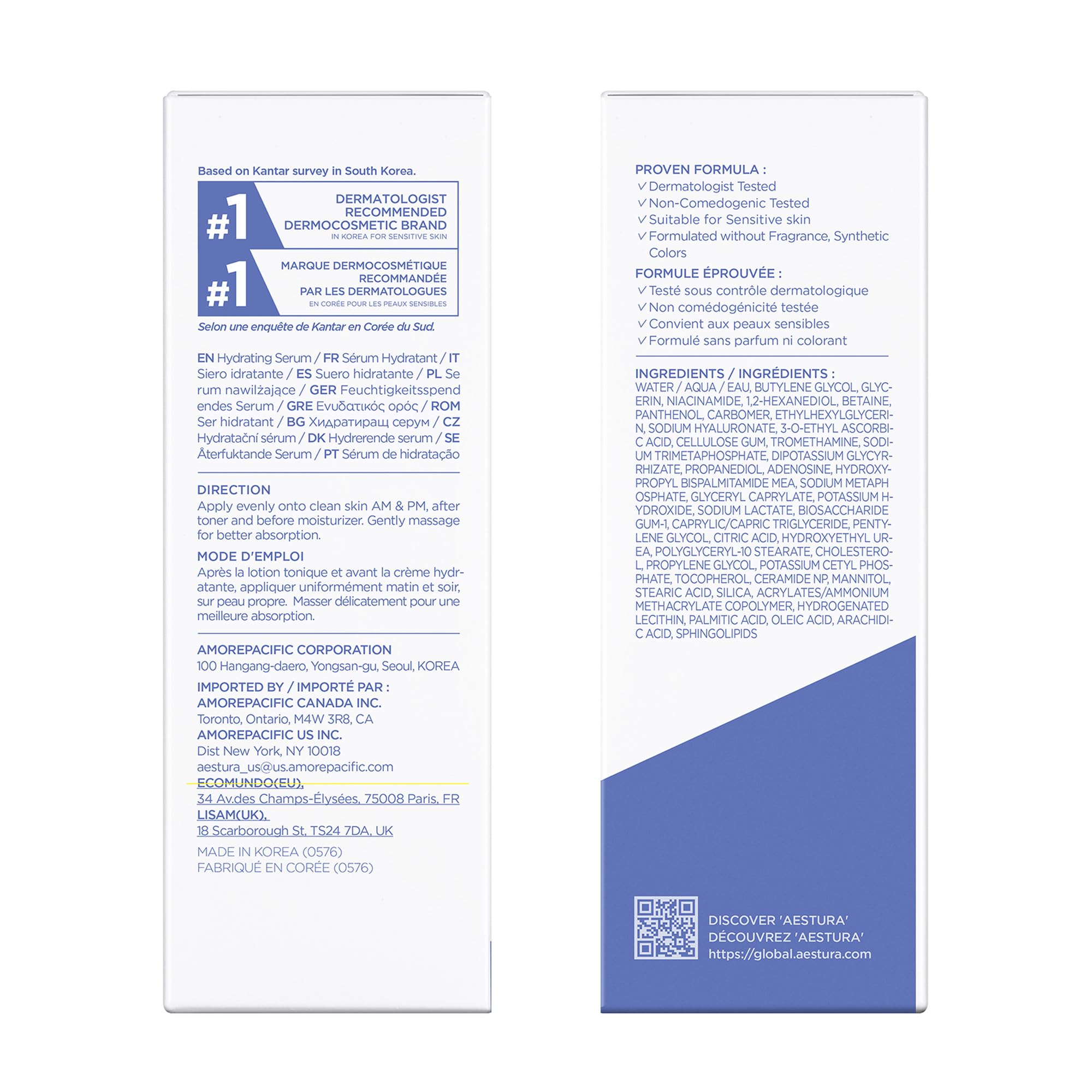 AESTURA ATOBARRIER365 bottle-front view showcases premium packaging