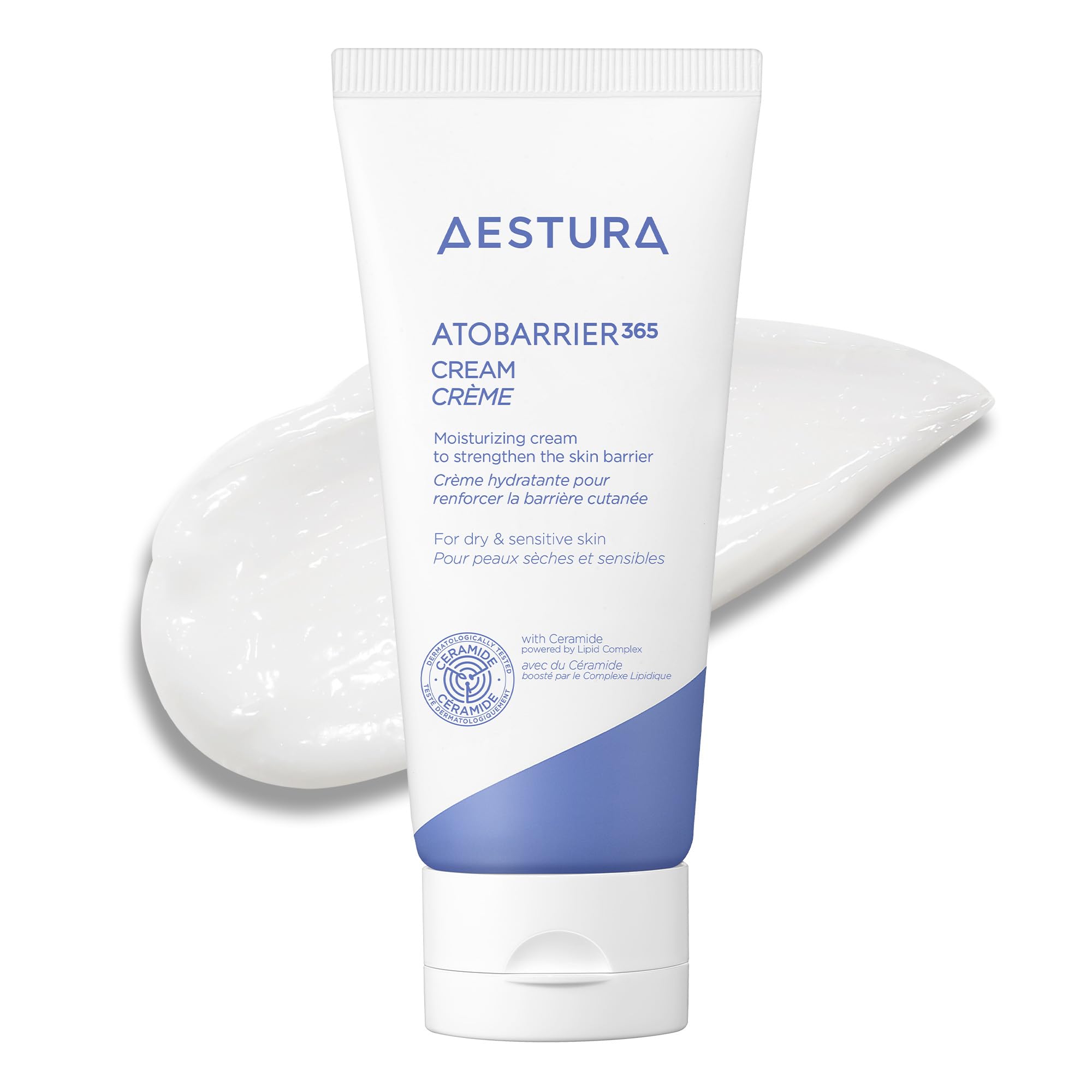 AESTURA ATOBARRIER365 cream jar shows rich texture for lasting hydration