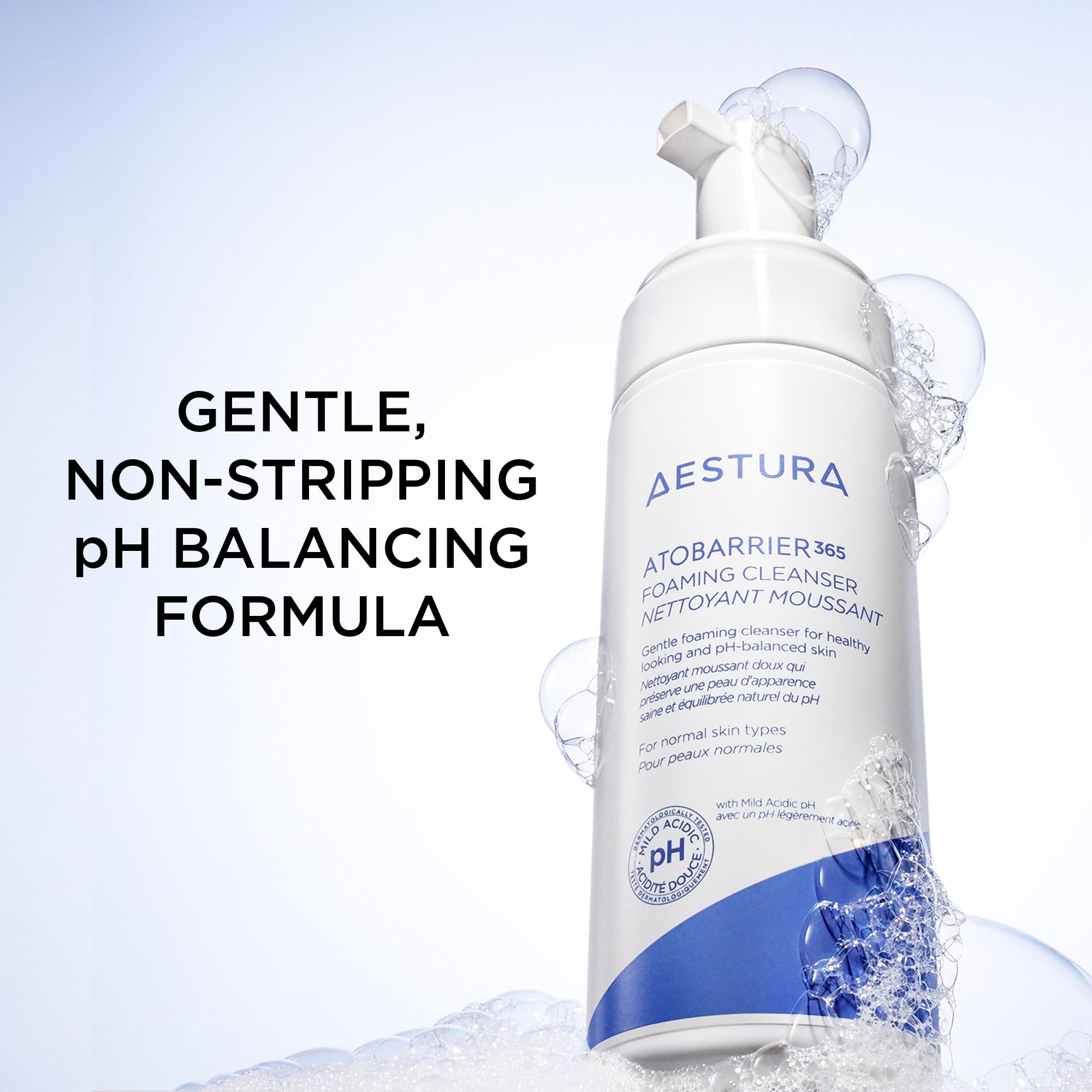 AESTURA ATOBARRIER365 foaming texture reduces friction for a comfortable cleanse.
