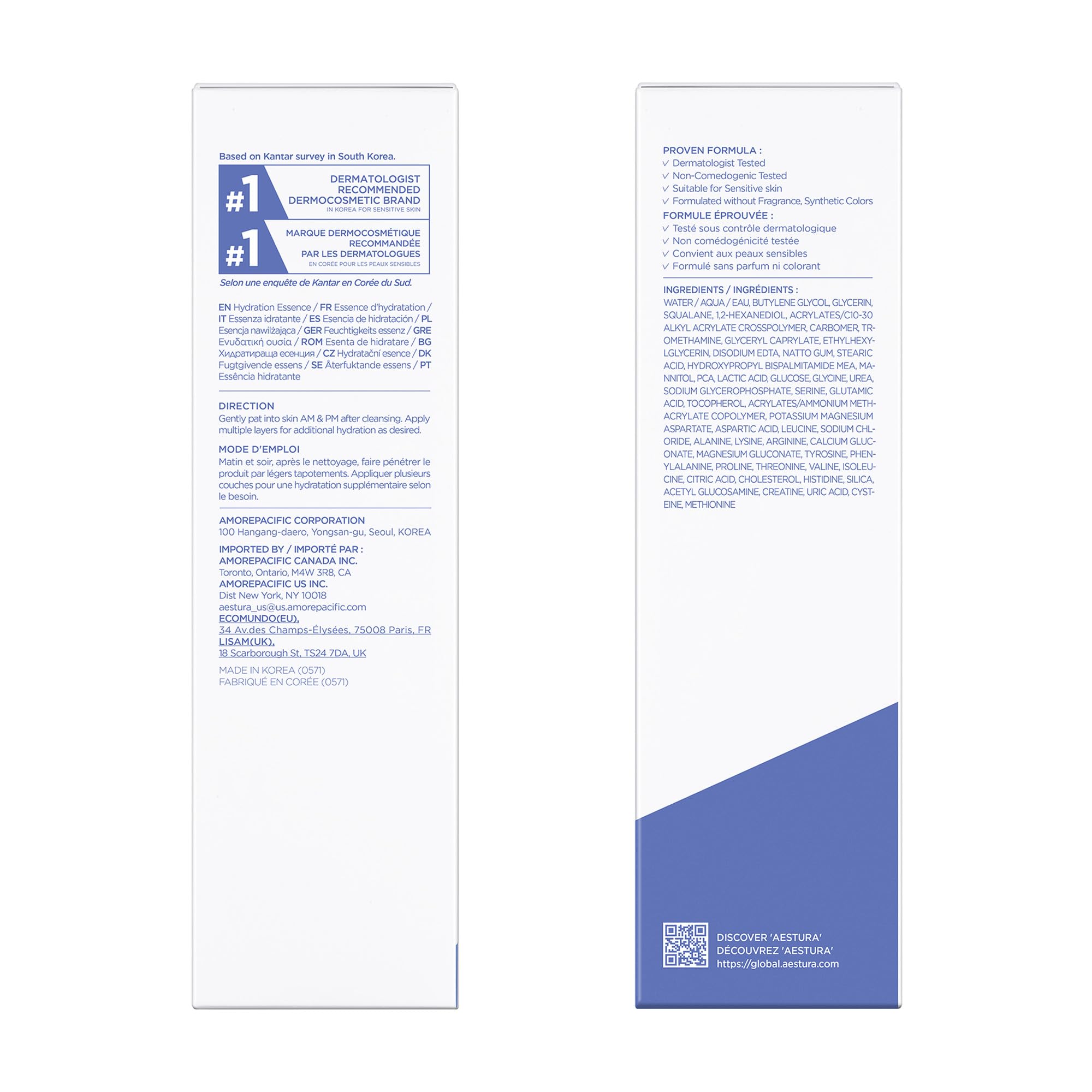 AESTURA ATOBARRIER365 packaging shown for daily skincare routine.