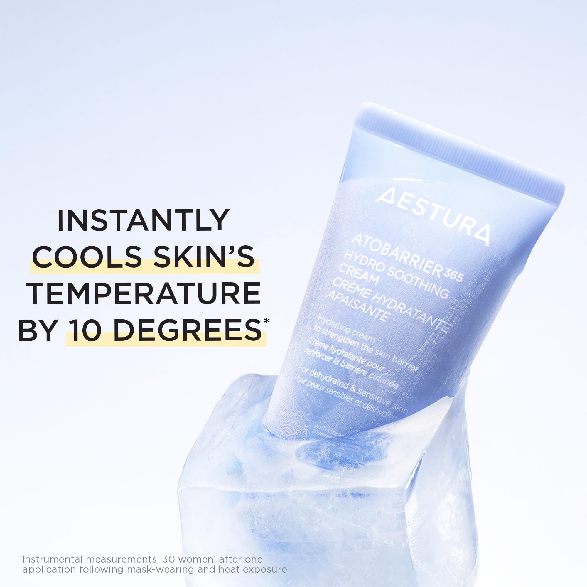 AESTURA ATOBarrier365 packaging highlights ceramides for barrier support.