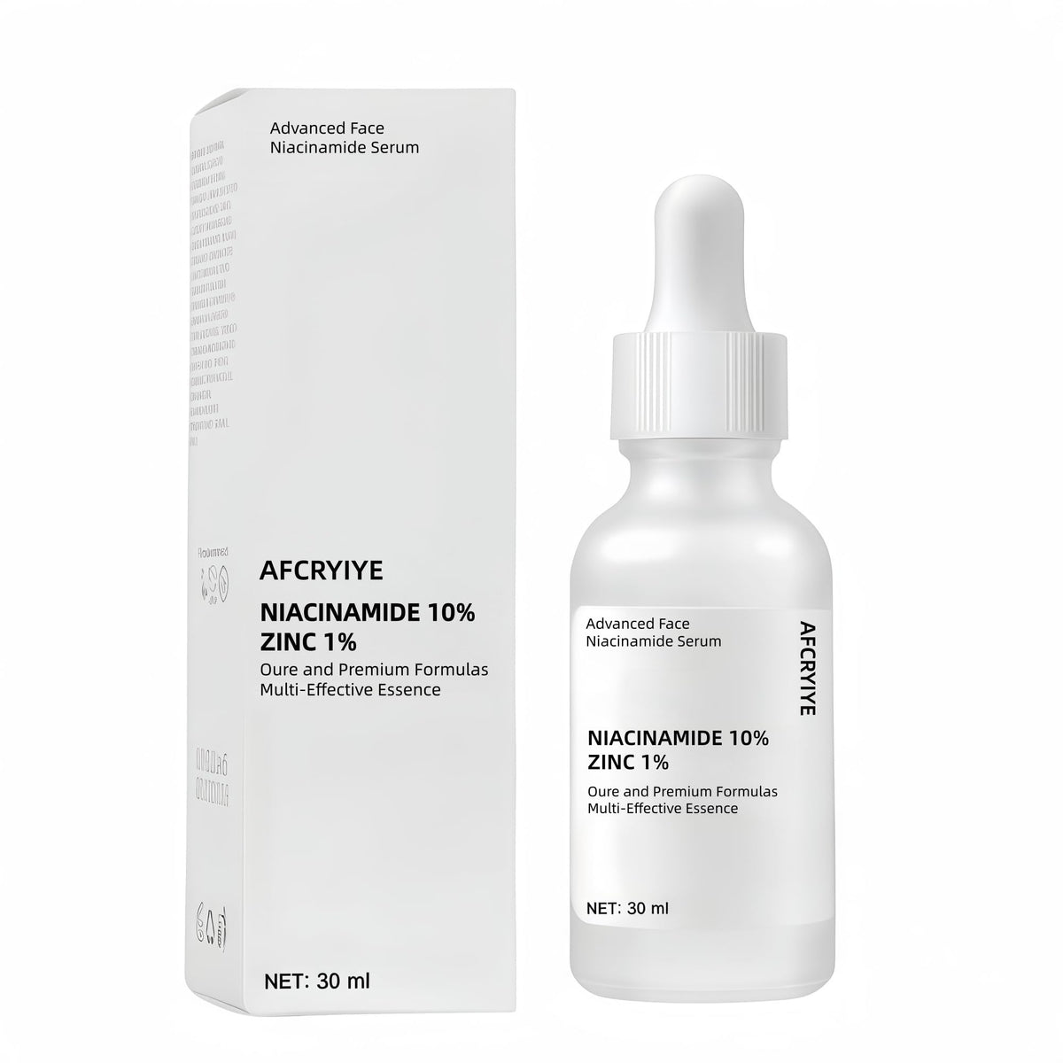 AFCRYIYE Niacinamide serum bottle front shows oil control benefits.