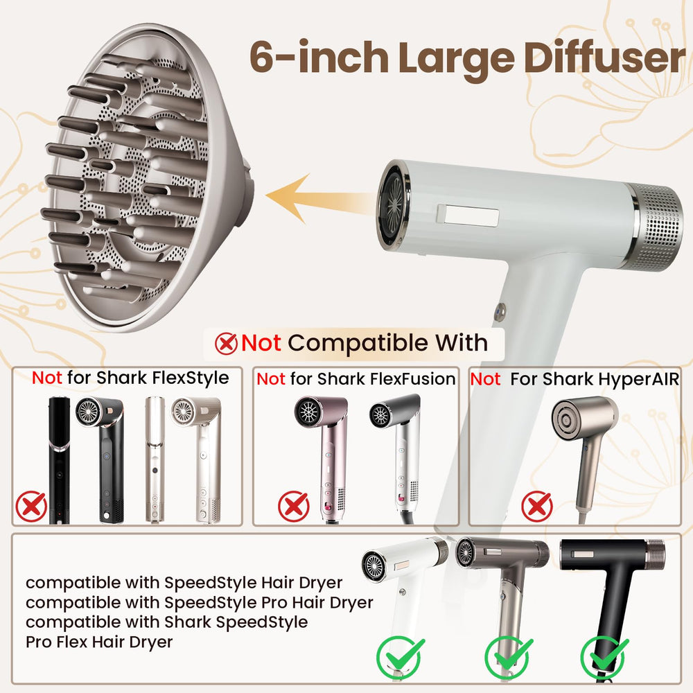 AFDD diffuser 6-inch bowl close-up highlighting wide drying area for faster styling.
