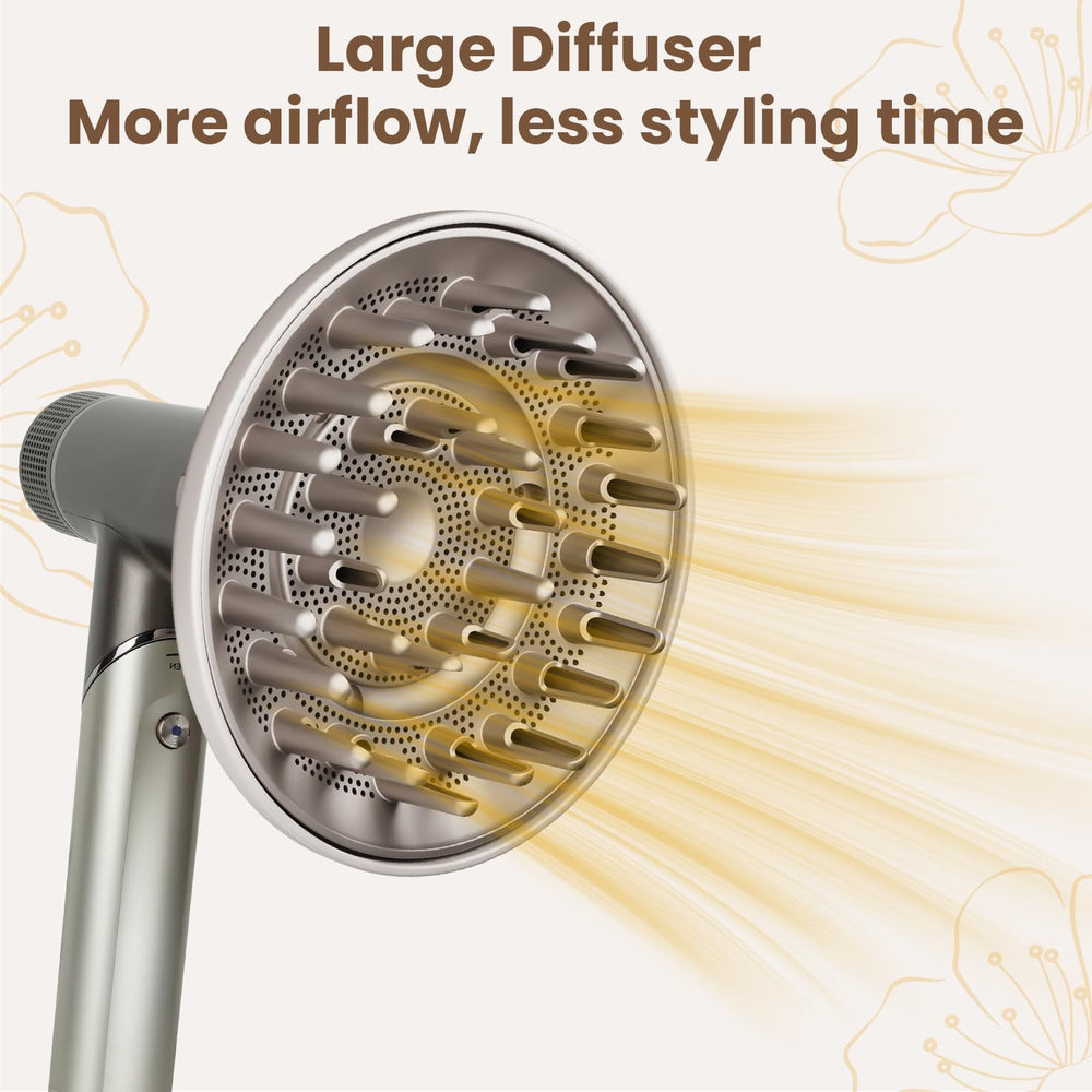 AFDD diffuser delivers a frizz-minimized, polished finish on natural curls.