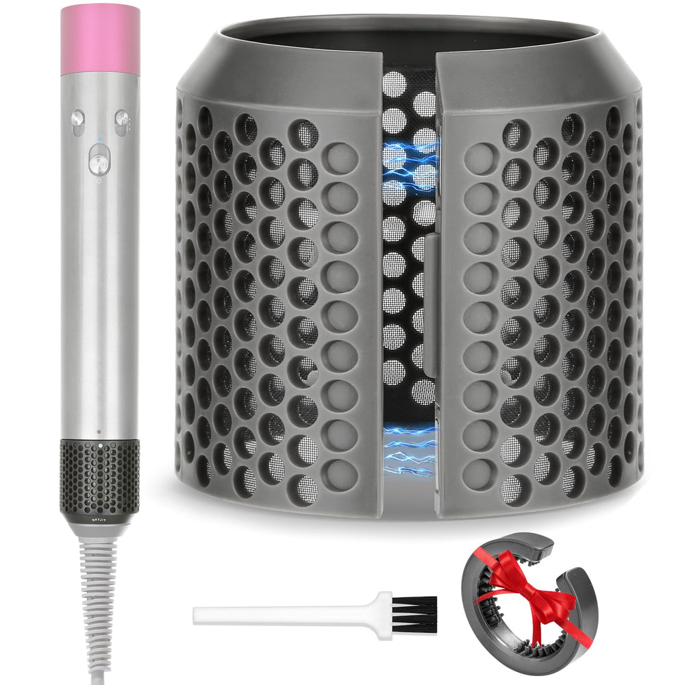 AFDD outer filter cover closeup mesh improves airflow for smoother styling.