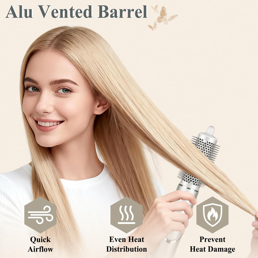 AFDD Round Brush Attachment works across all hair types and textures.