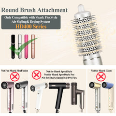 AFDD Round Brush Attachment volumizes hair while drying for fuller, bouncier styles.