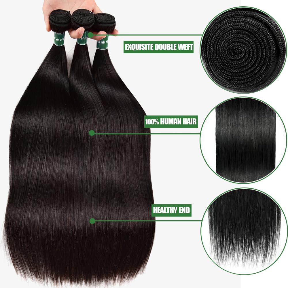 Afeier straight bundles 22-inch length showing smooth texture for daily wear