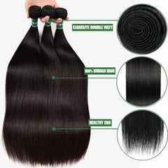 Afeier straight bundles 22-inch length showing smooth texture for daily wear