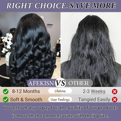Afekisn body-wave hair texture for natural movement
