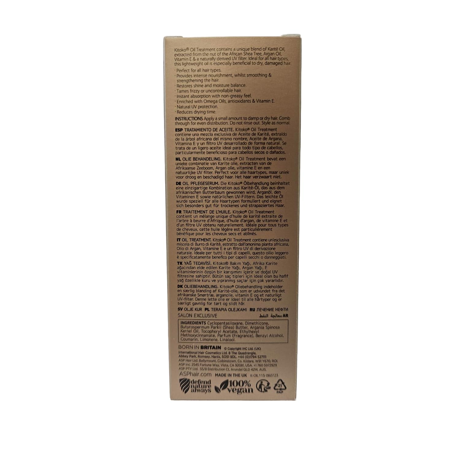 Affinage Kitoko Oil Treatment non-greasy finish leaves hair light and conditioned