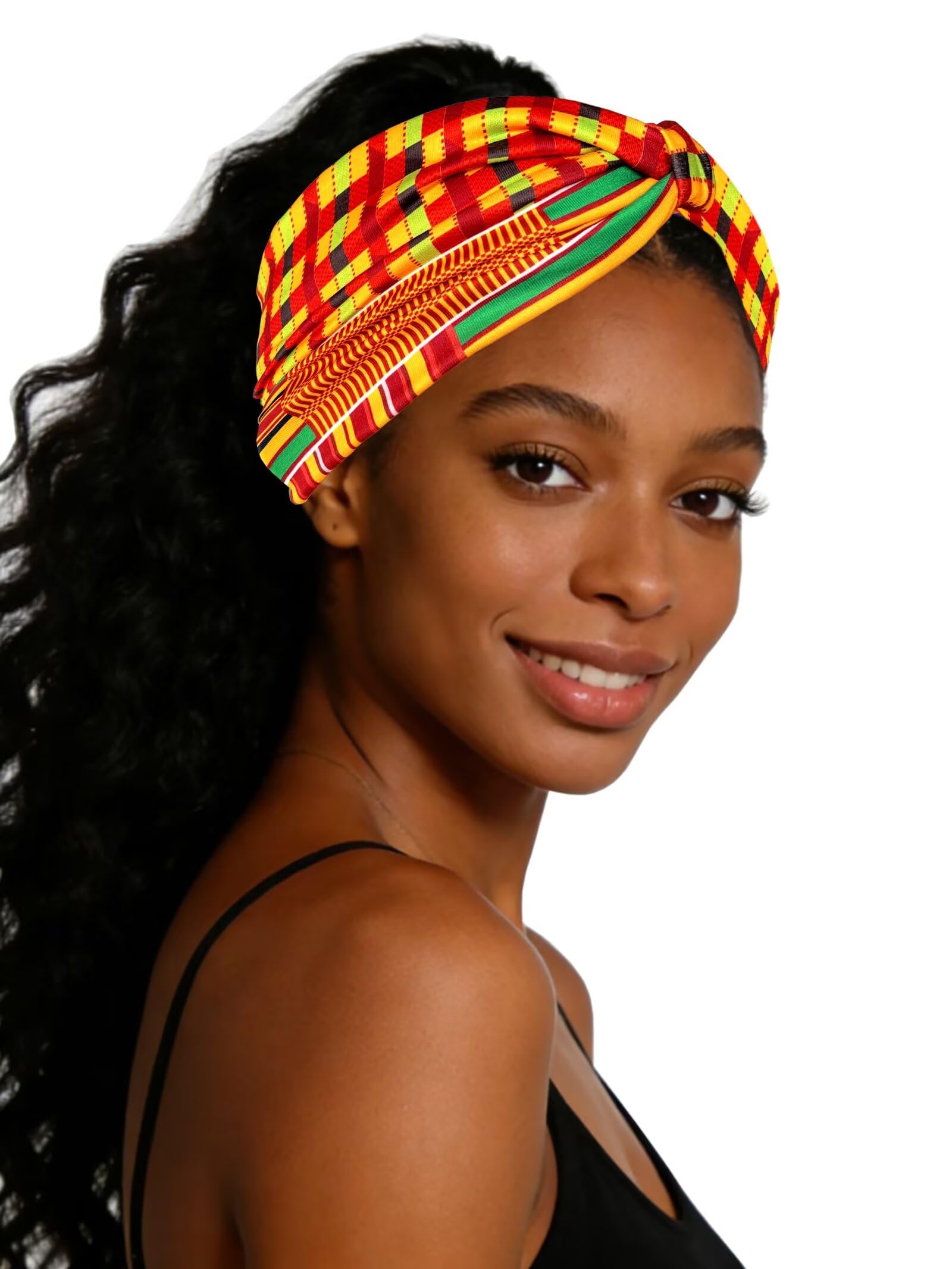 Afibi bandana wrap lateral, opción rápida para controlar el cabello al salir.