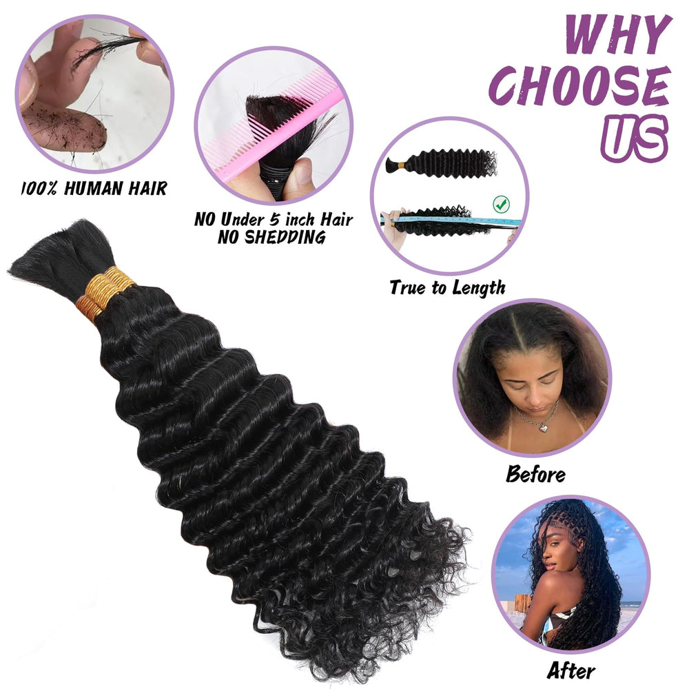 Afihond no-weft bulk hair offers seamless attachment for many protective styles.