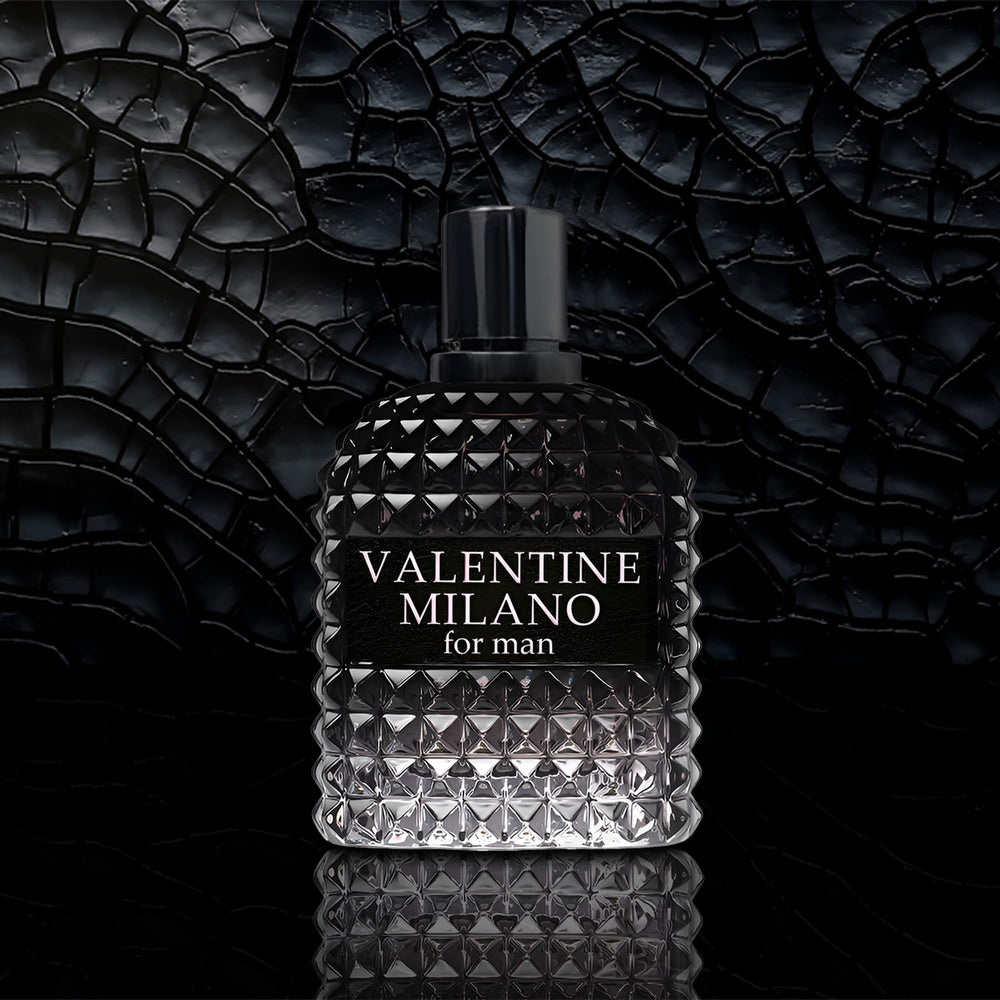 AFLUXE Valentine Milano bottle back emphasizes branding and gift-ready appeal.