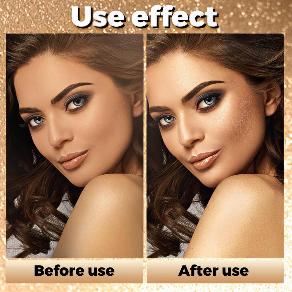 afmicat body glitter powder with sponge head for easy touch-ups and precise highlighting