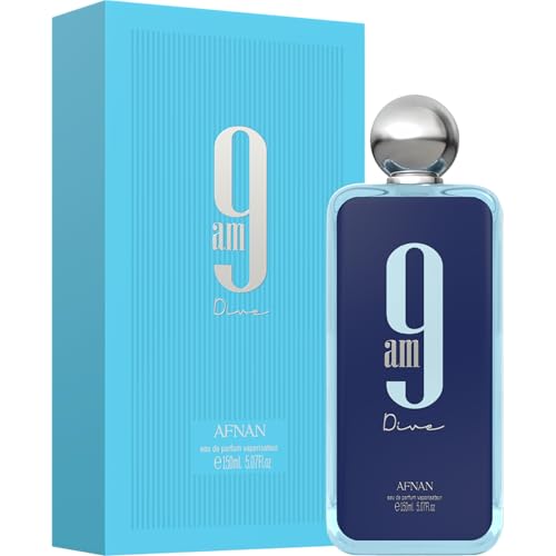 Afnan 9 AM Dive packaging box, elegant presentation for gifting or personal collection.