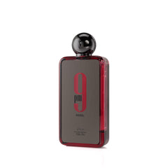 Afnan 9 PM Rebel bottle side view highlighting its sleek, versatile silhouette for day and night.