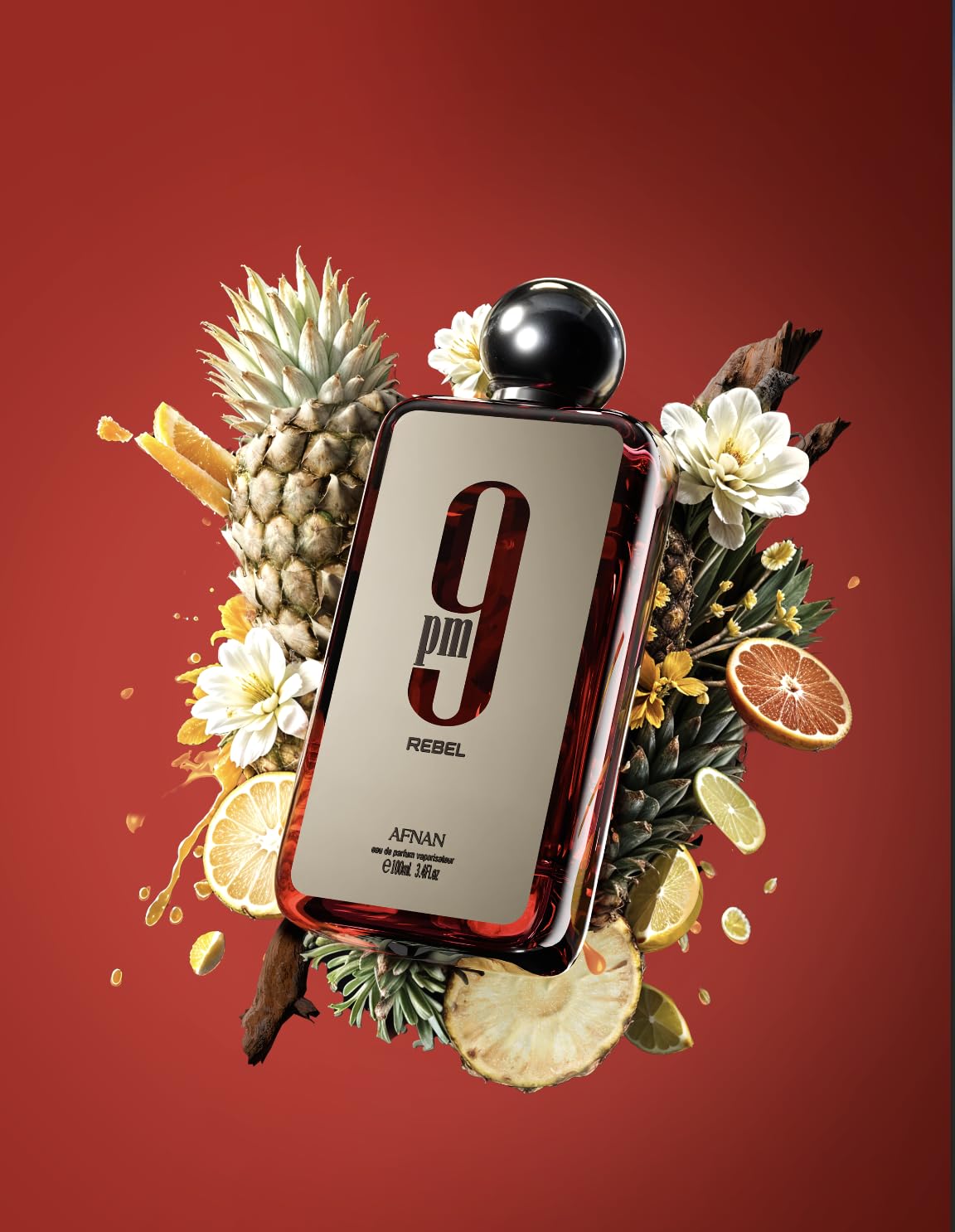 Afnan 9 PM Rebel packaging box conveying premium presentation for gifting.