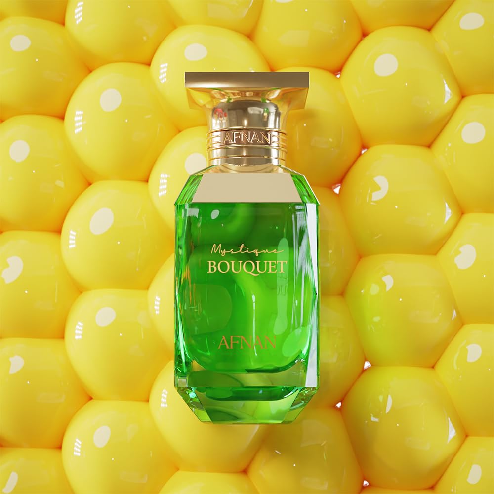 Afnan Mystique Bouquet bottle on a clean surface.