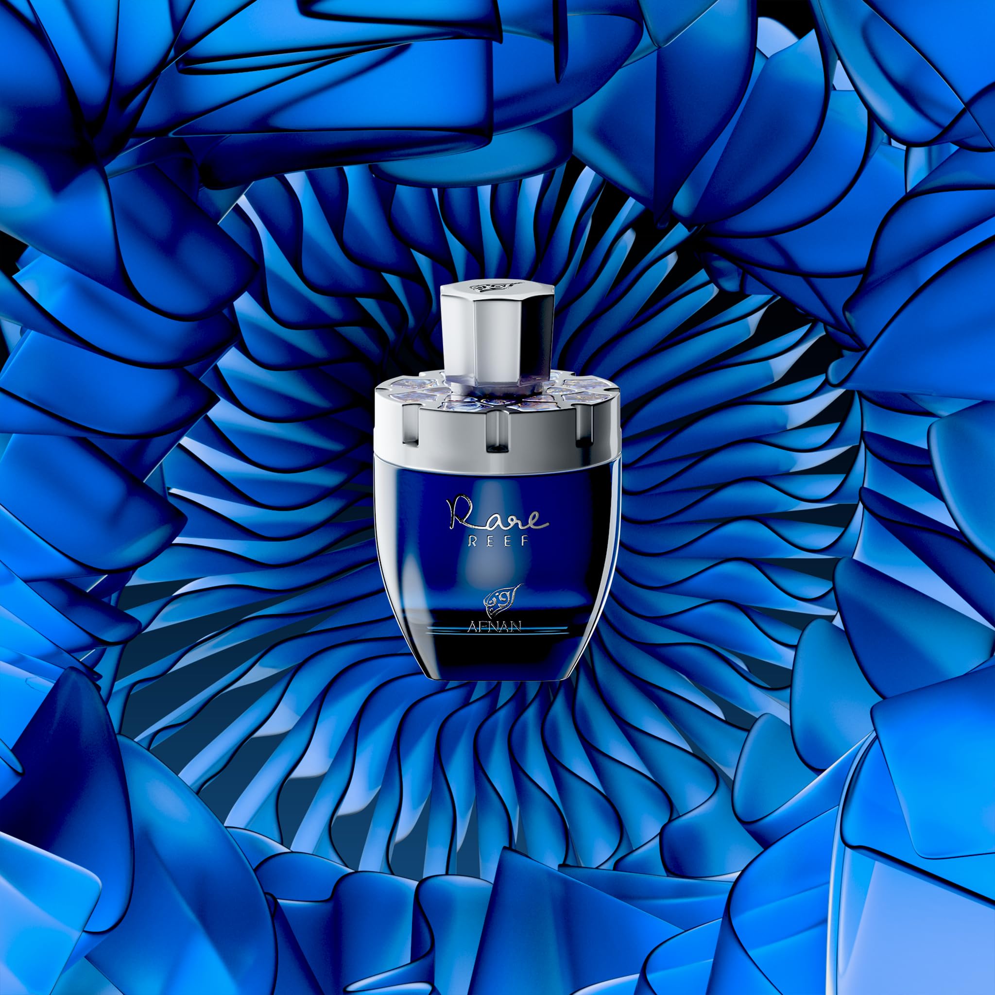 Afnan Rare Reef fruit accord with apricot and violet leaf adds playful brightness
