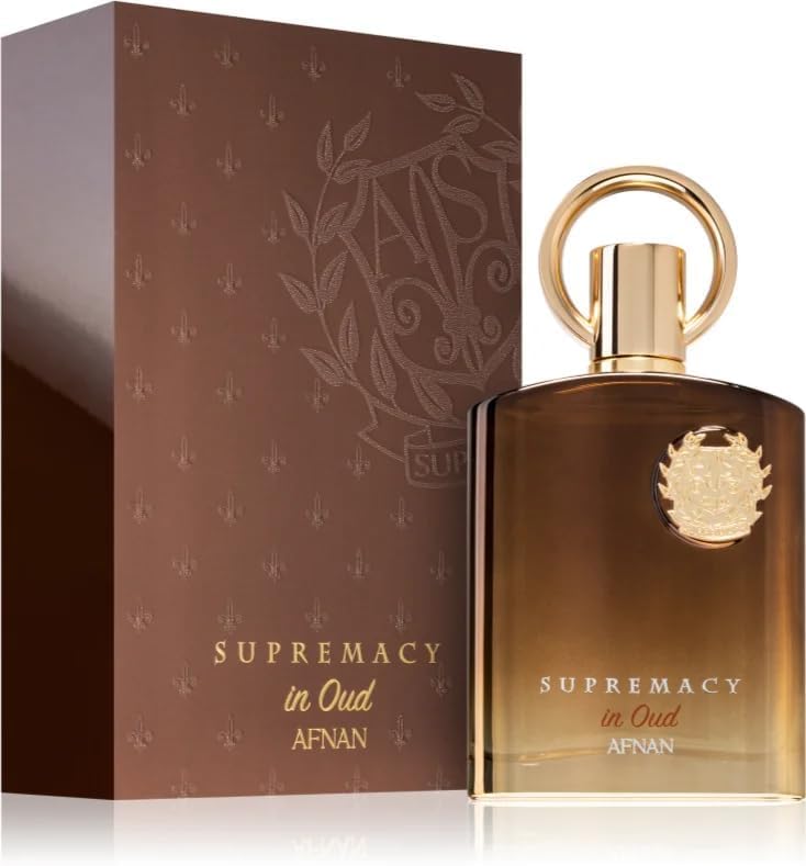 Afnan Supremacy in Oud 3.4 fl oz bottle close-up emphasizes size and design
