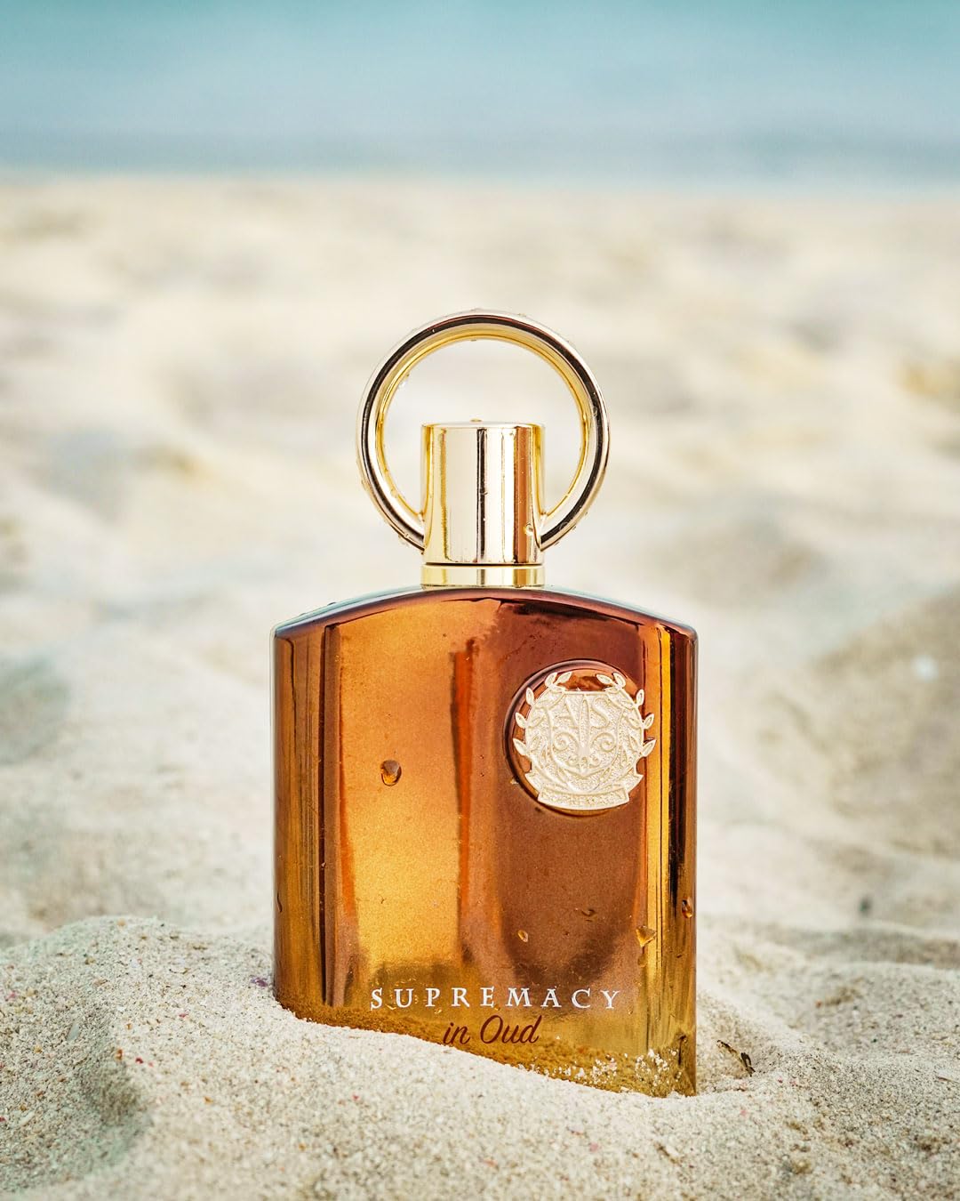 Afnan Supremacy in Oud ambient display suggests refined evening fragrance choice