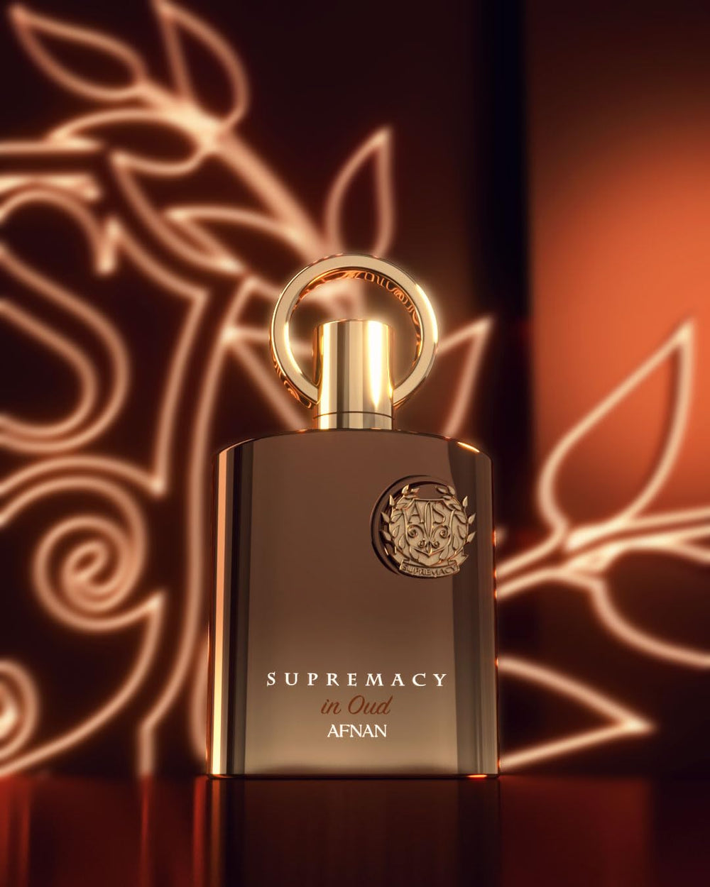 Afnan Supremacy in Oud side-by-side display communicates unisex versatility