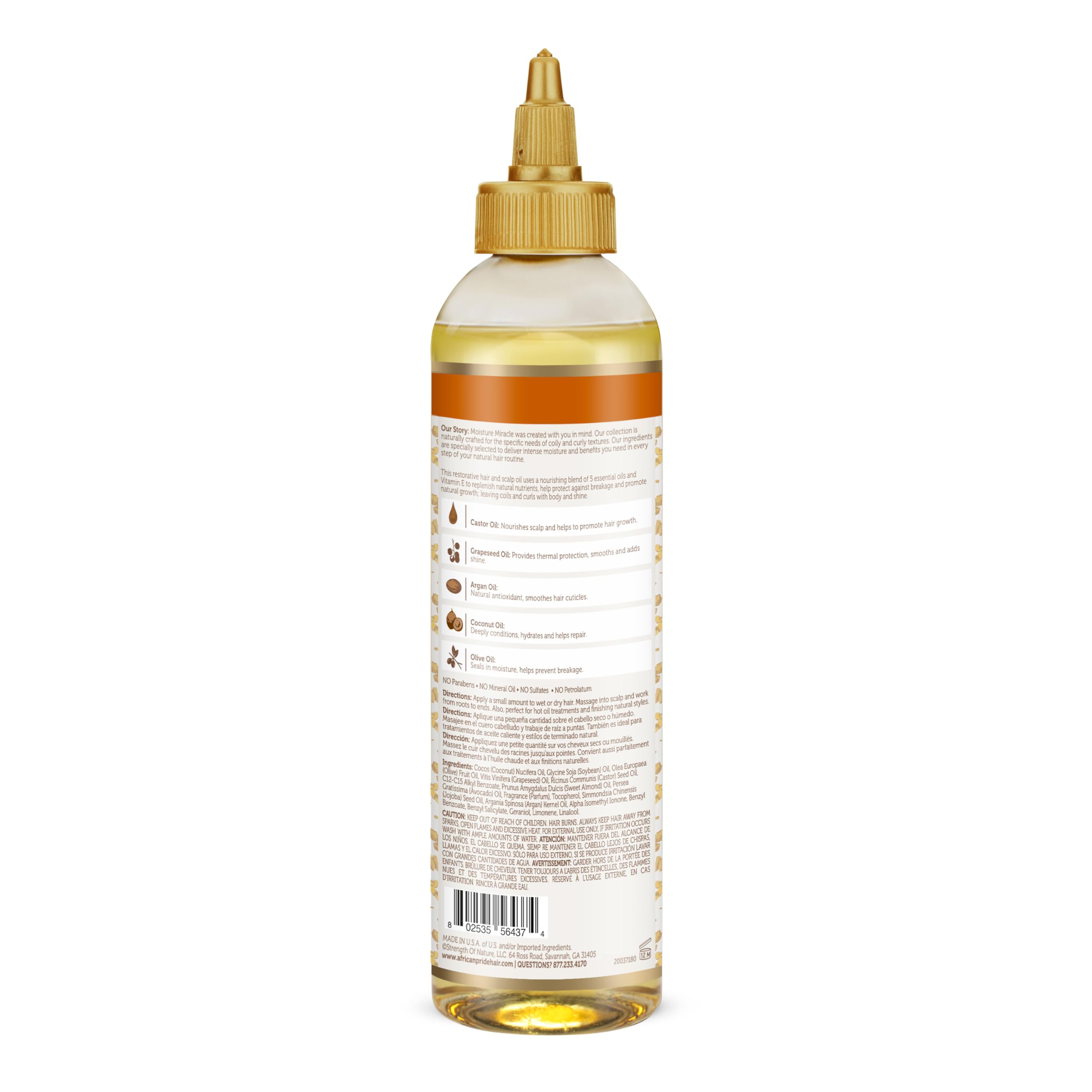 Tratamiento de aceite caliente con African Pride Moisture Miracle para rehidratar.