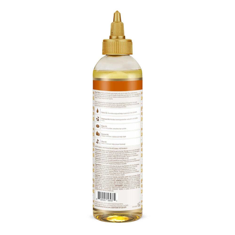 Tratamiento de aceite caliente con African Pride Moisture Miracle para rehidratar.