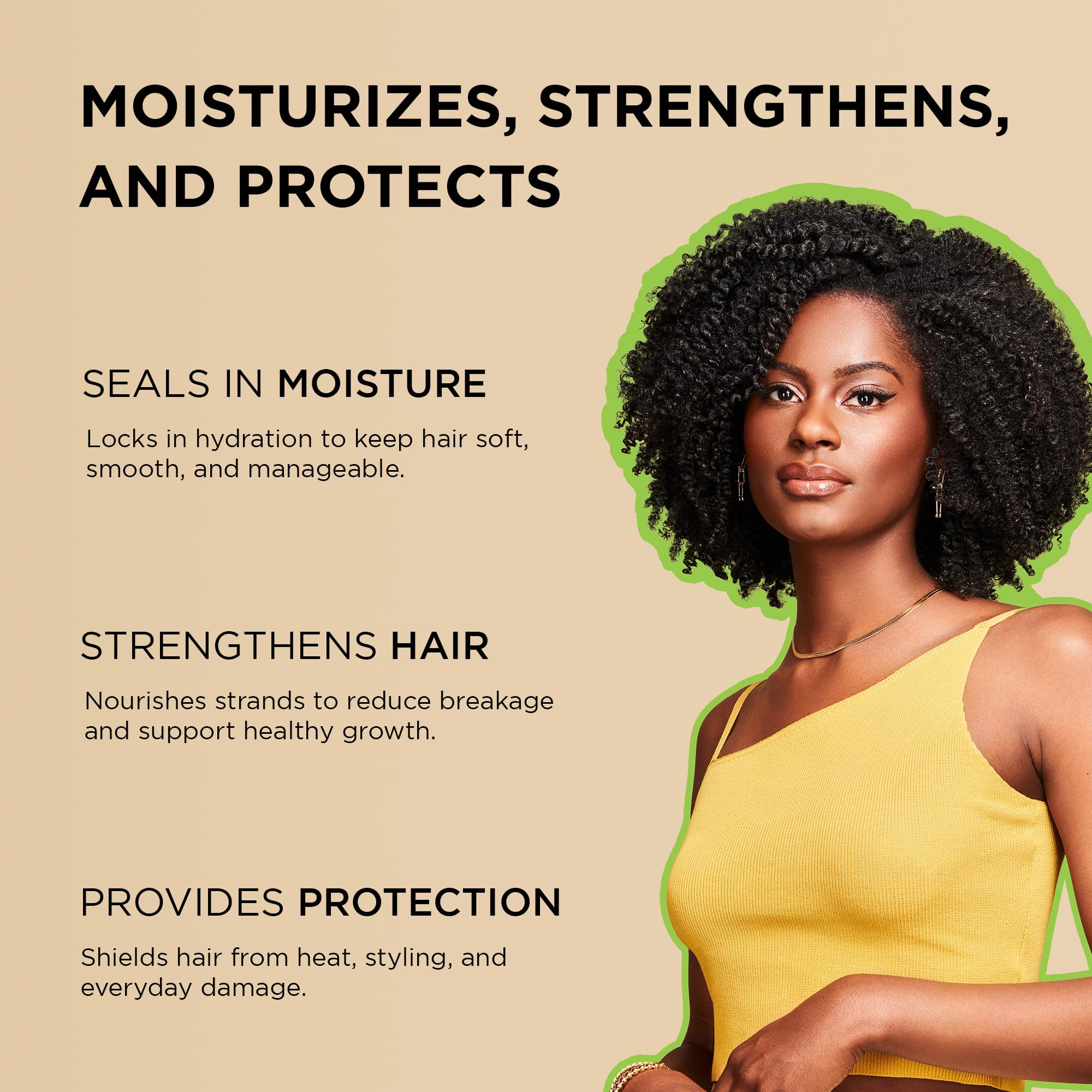 Pouring African Pride Moisture Miracle oil for easy daily moisture application