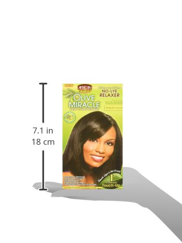 African Pride Olive Miracle 1 Touch-Up Kit contents with Aloe Vera, Castor Oil and Biotin