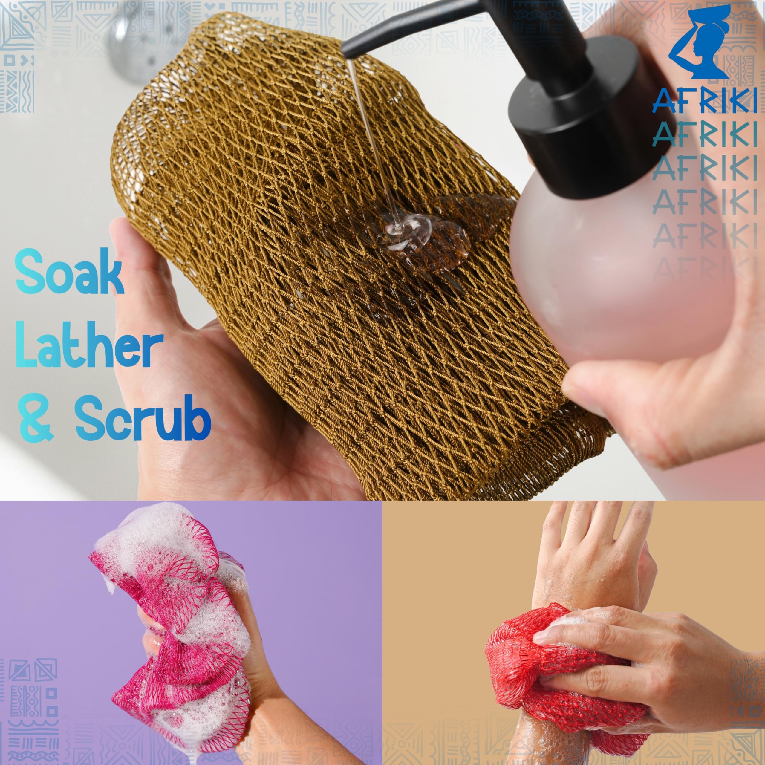 AFRIKI African Net Sponge all skin types suitability for universal care